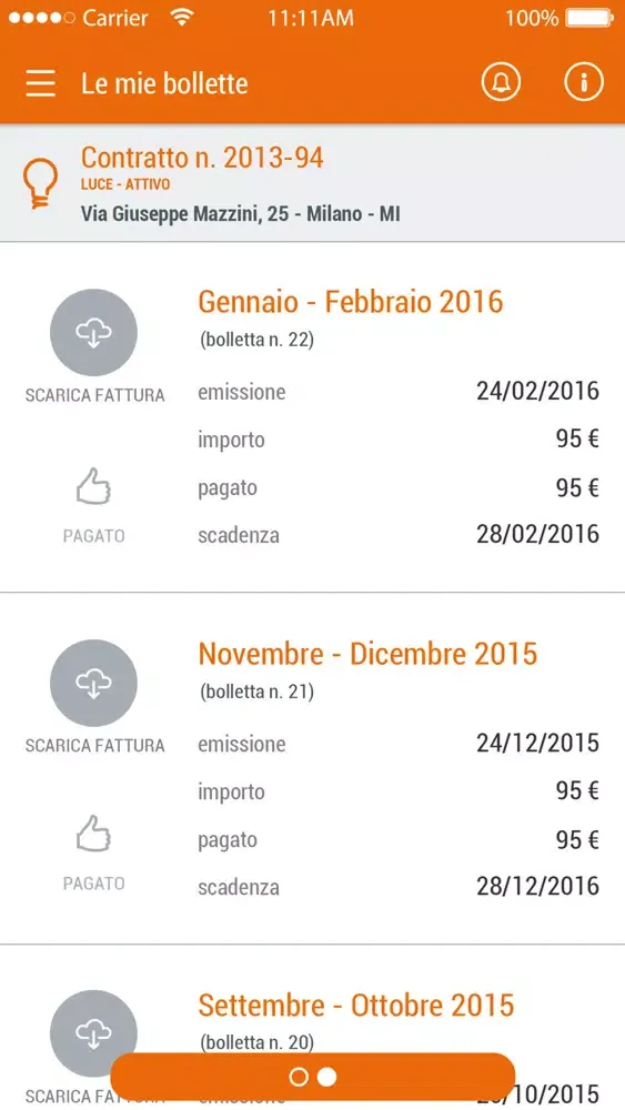 Capturas de tela do AscopiaveEnergie App gas luce