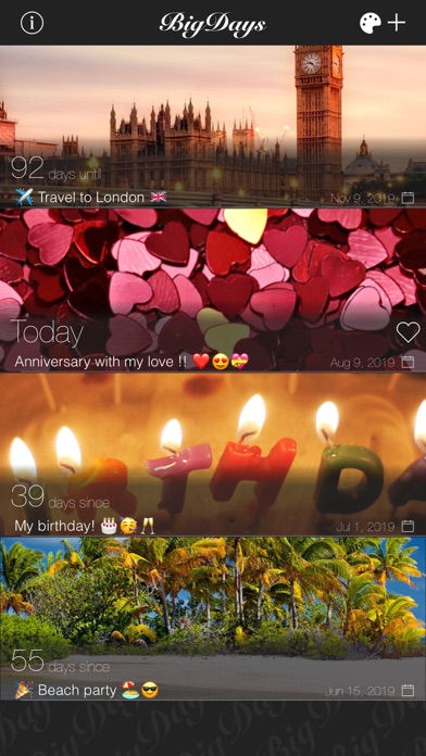Ảnh chụp màn hình của Big Days - Events Countdown