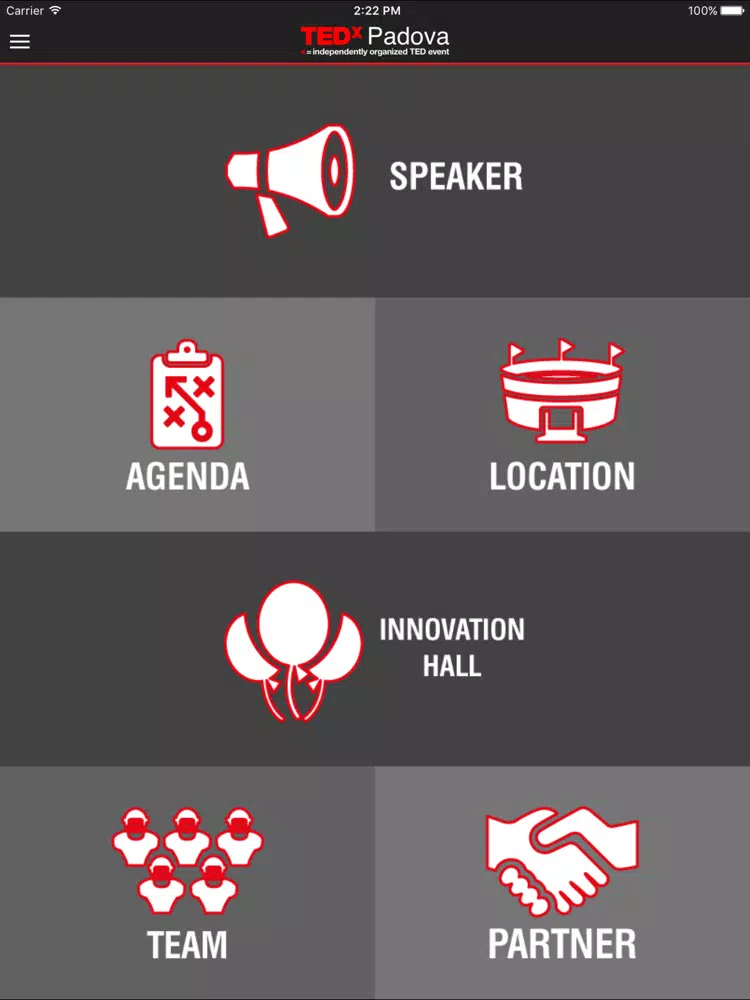 TEDxPadova iPad  スクリーンショット