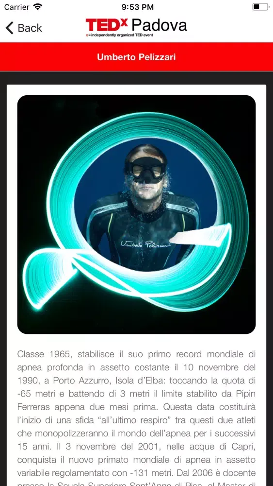 Screenshot di TEDxPadova