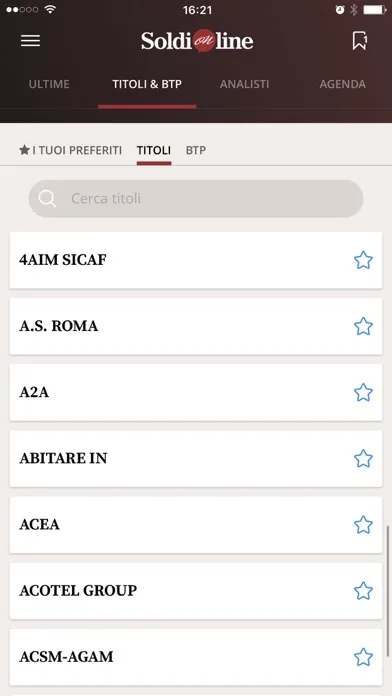 Screenshot di SoldiOnline