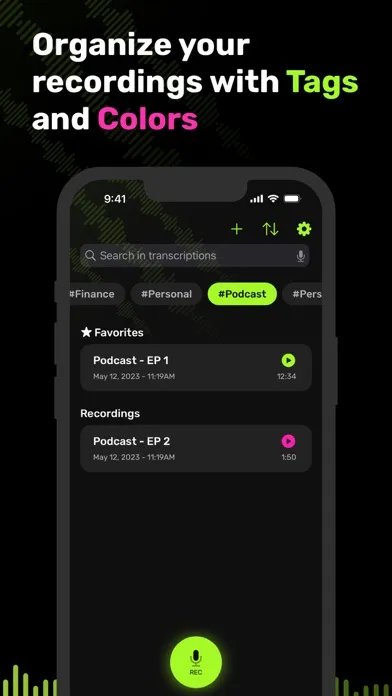 VoiceRec: AI Vocal Recorder स्क्रीनशॉट