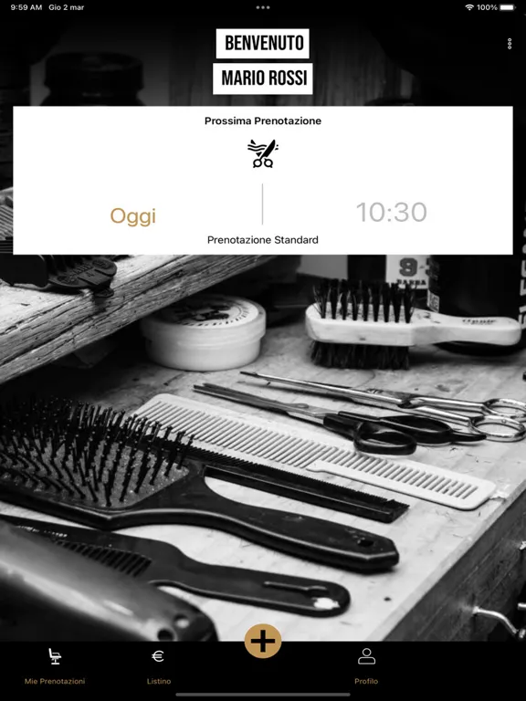 Tangkapan skrin Abbagnano parrucchiere uomo iPad 