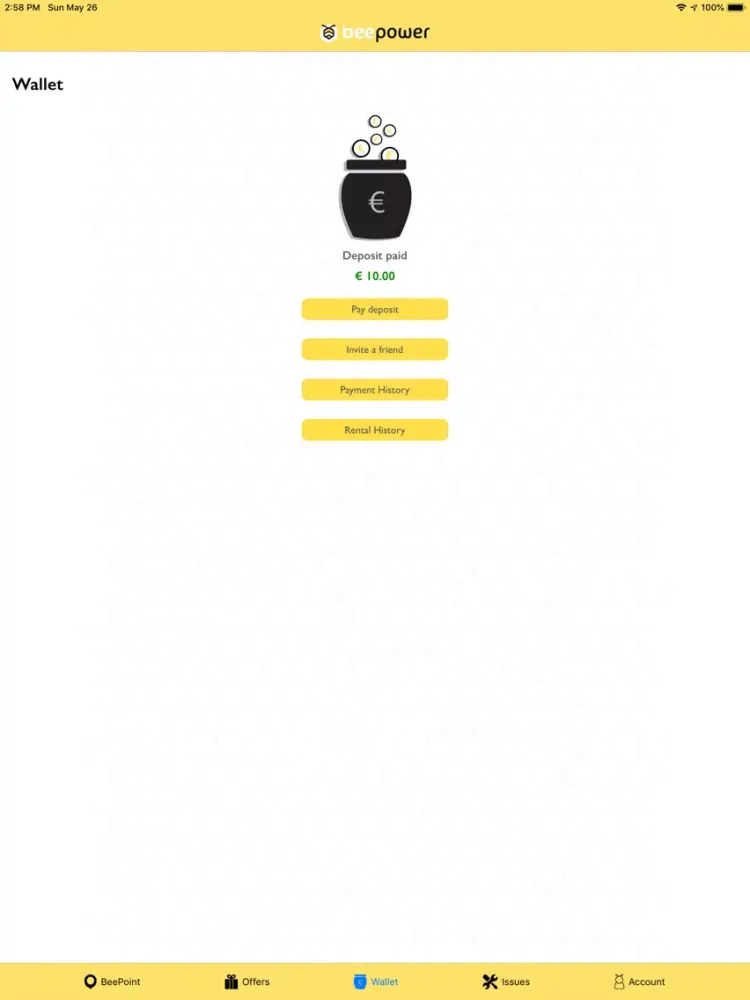 Tangkapan layar Beepower iPad 