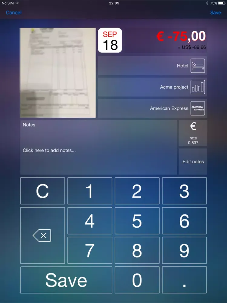 Live Expenses Gold iPad  سکرین شاٹس