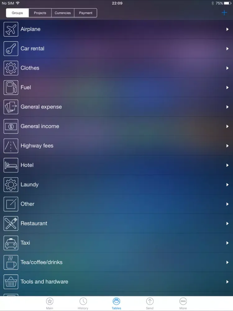 Live Expenses Gold iPad  سکرین شاٹس
