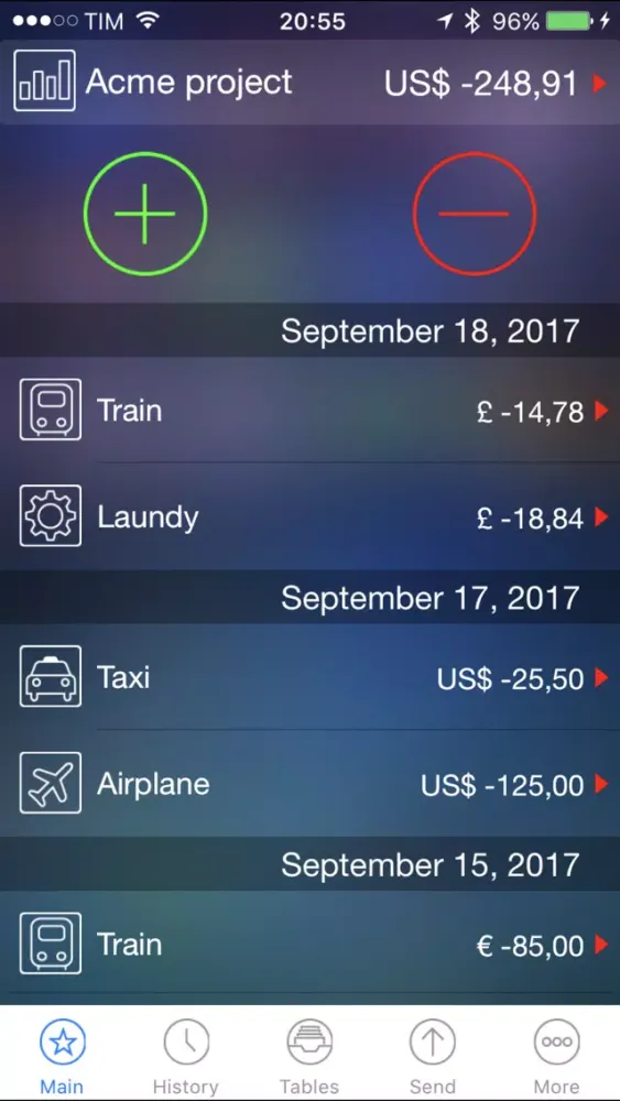 Live Expenses Gold سکرین شاٹس