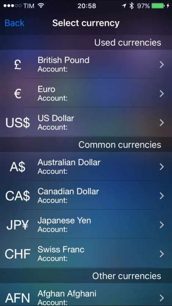 Live Expenses Gold سکرین شاٹس