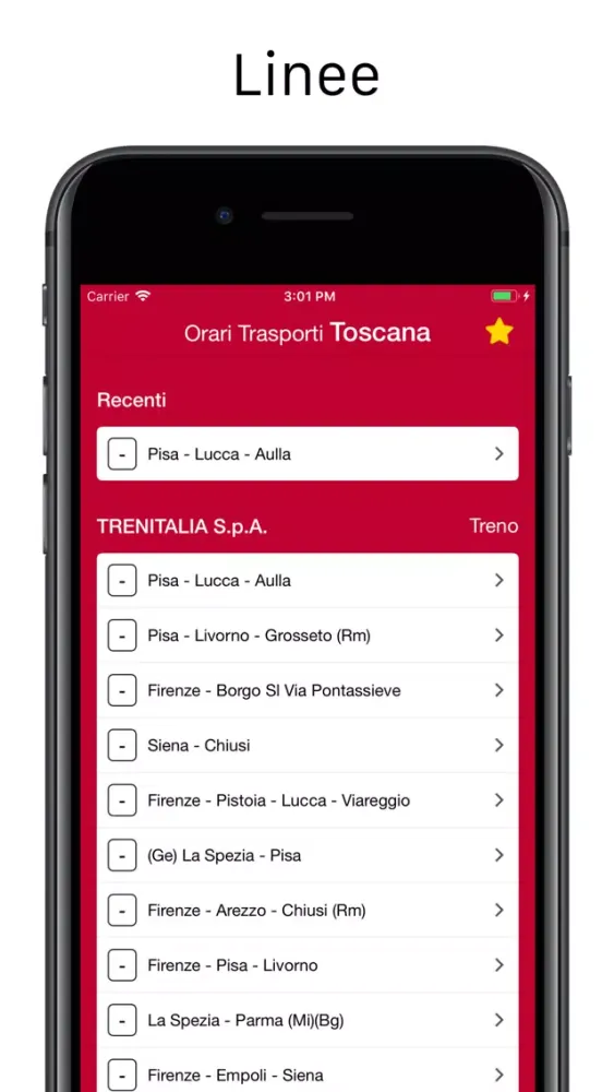 Captures d'écran de Tuscany Bus Timetables