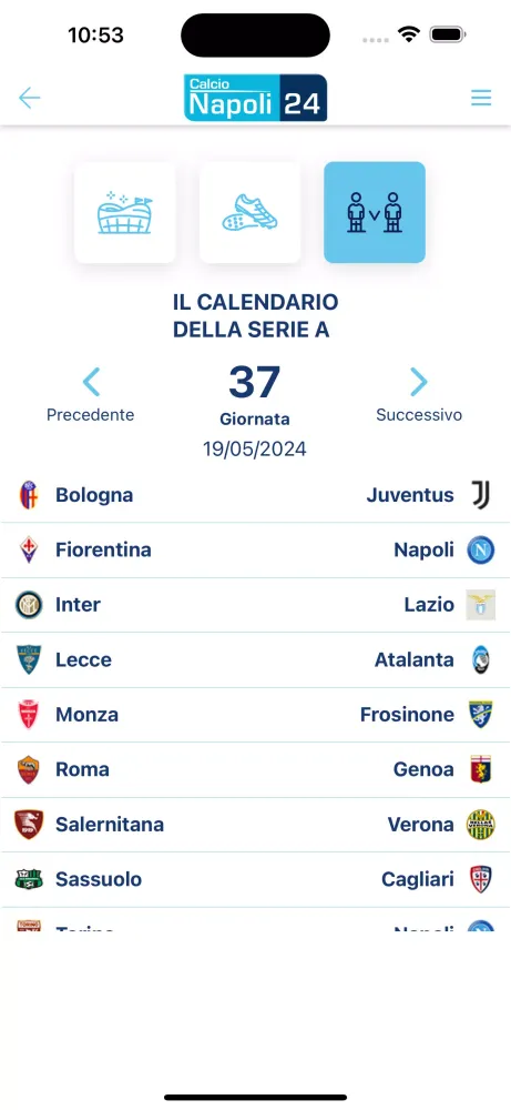 Screenshot di CalcioNapoli24