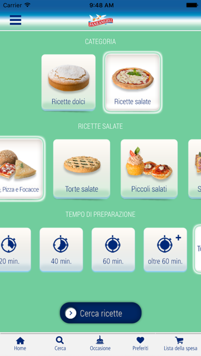 Capturas de tela do RICETTARIO PANEANGELI