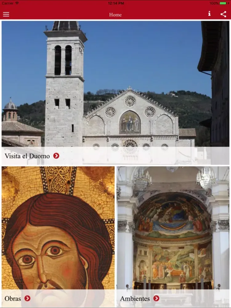 Capturas de tela do La Catedral de Spoleto iPad 