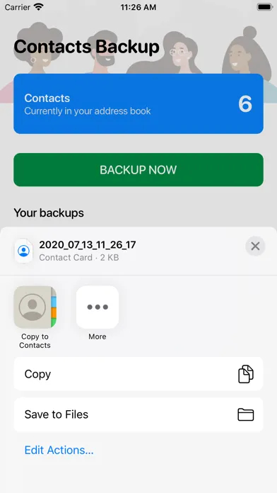 تصاویر Contacts Backup Smart