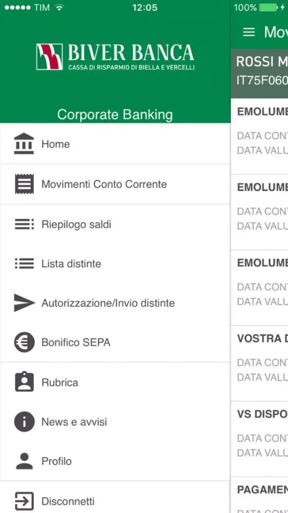 Capturas de tela do Biver Banca Corporate