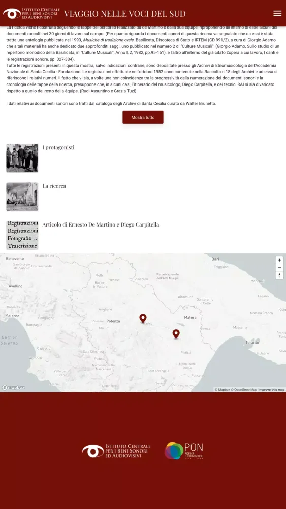 Viaggio nelle voci del sud Screenshots