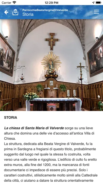 Capturas de tela do Parrocchia B. V. di Valverde