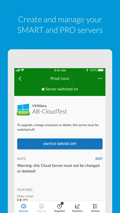 Скриншоты Aruba Cloud
