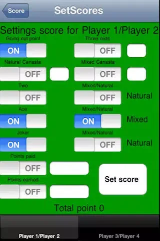 Captures d'écran de Scoring canasta