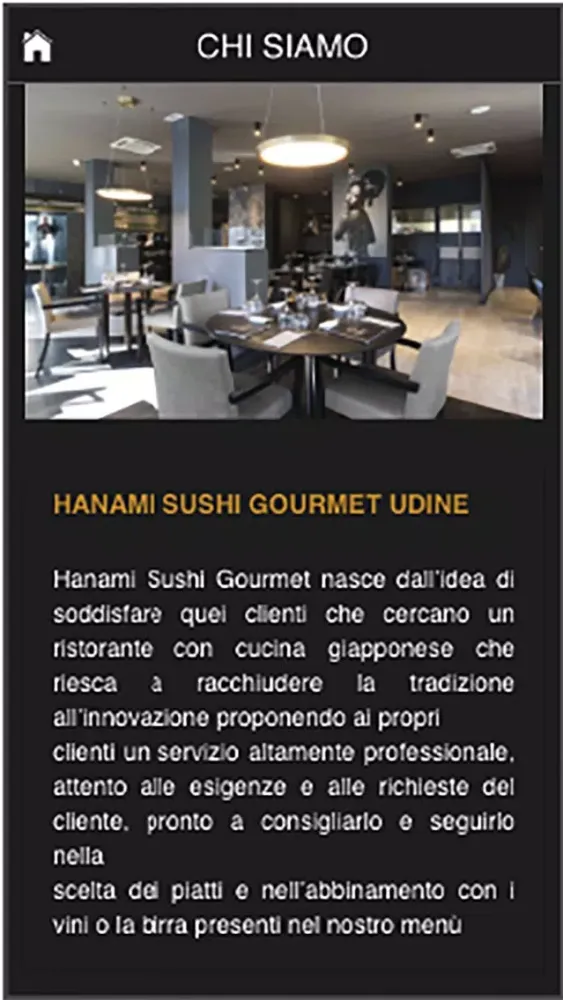 Tangkapan skrin Hanami Sushi Gourmet Udine