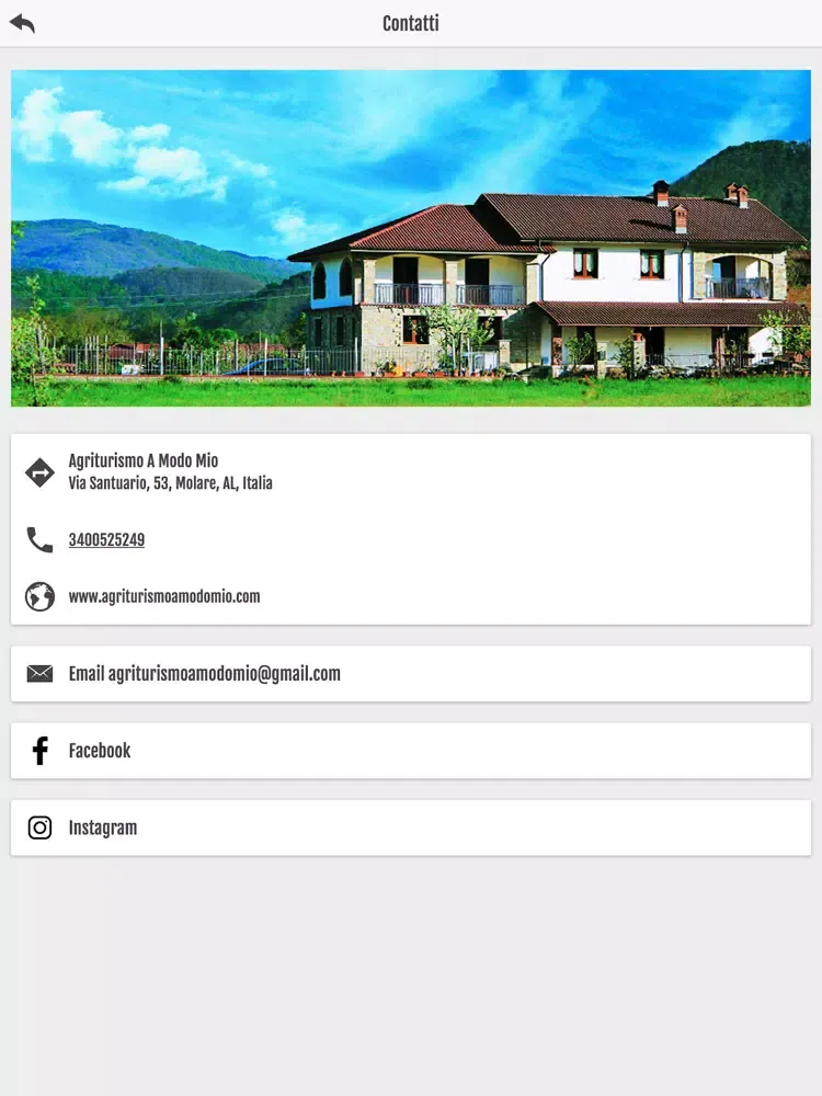 Screenshot di Agriturismo A modo mio iPad 