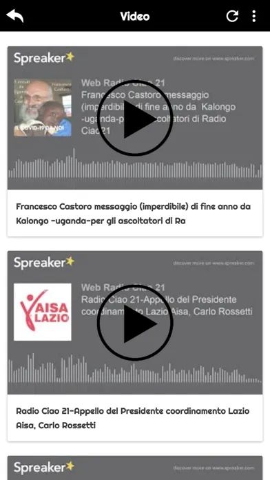 Captures d'écran de Web Radio Ciao 21