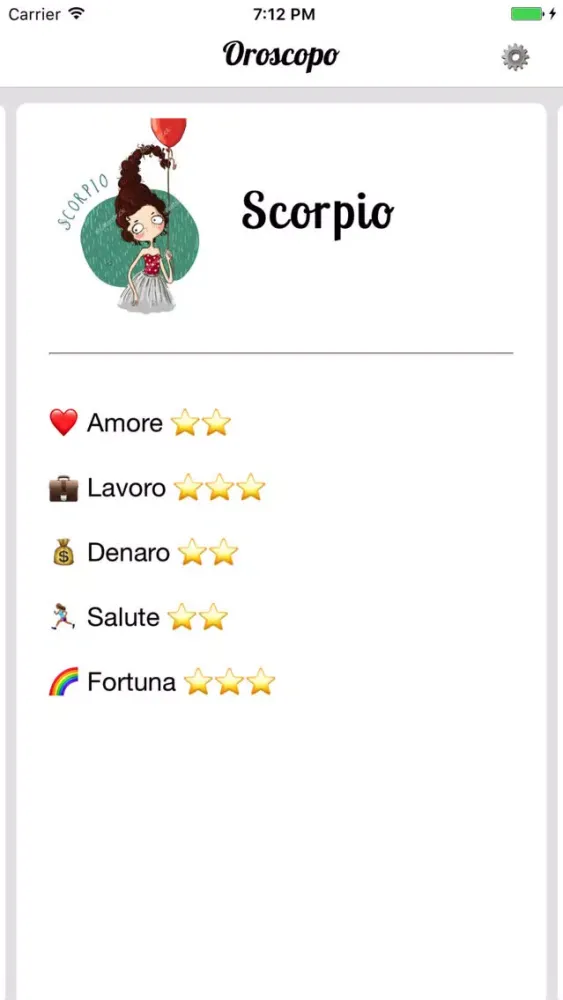 Captures d'écran de L'Oroscopo