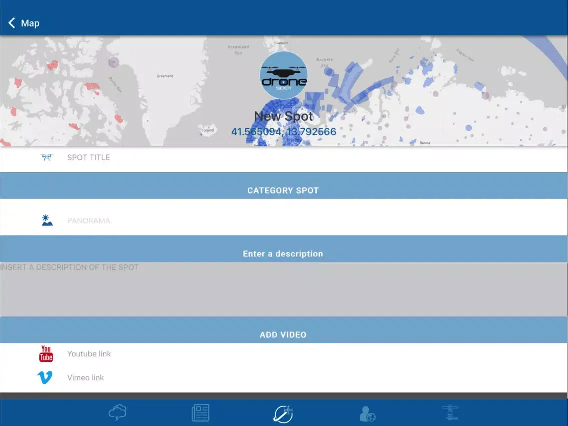 ภาพหน้าจอของ Drone-Spot iPad 