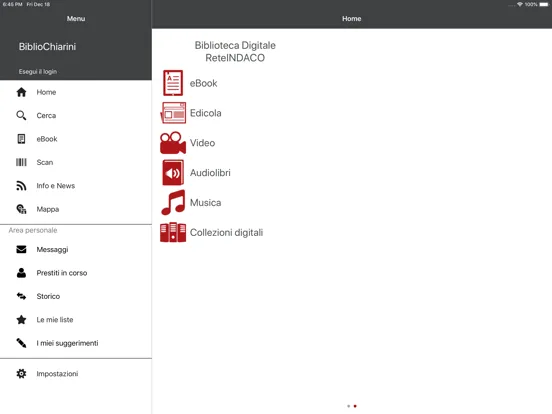BiblioChiarini iPad  스크린샷