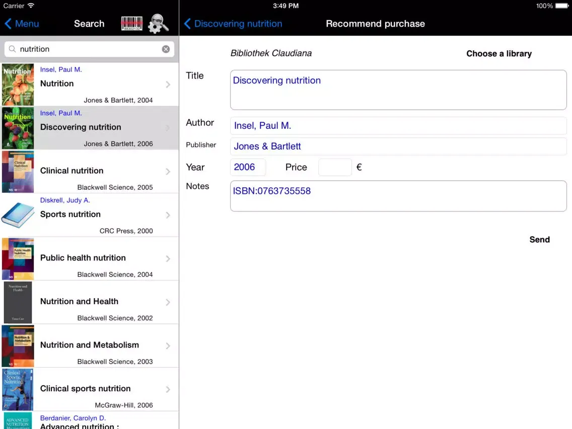 Biblio Claudiana iPad 應用截圖