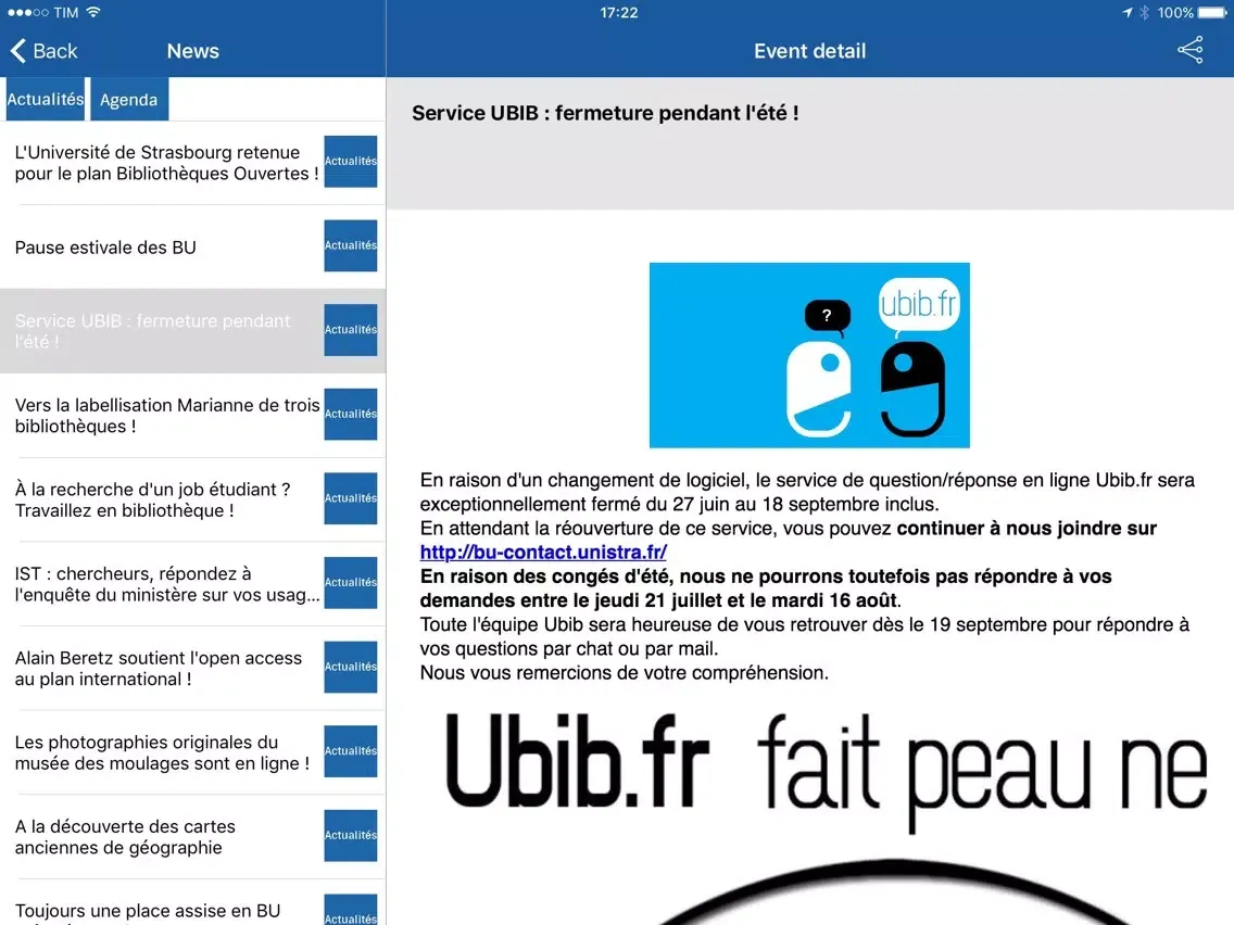 Скриншоты BU Alsace iPad 