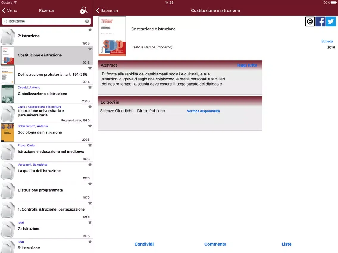 تصاویر BiblioSapienza iPad 