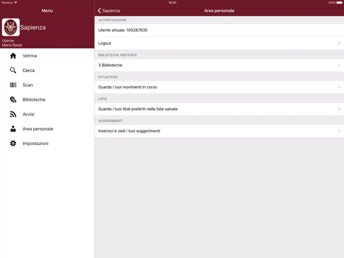 تصاویر BiblioSapienza iPad 