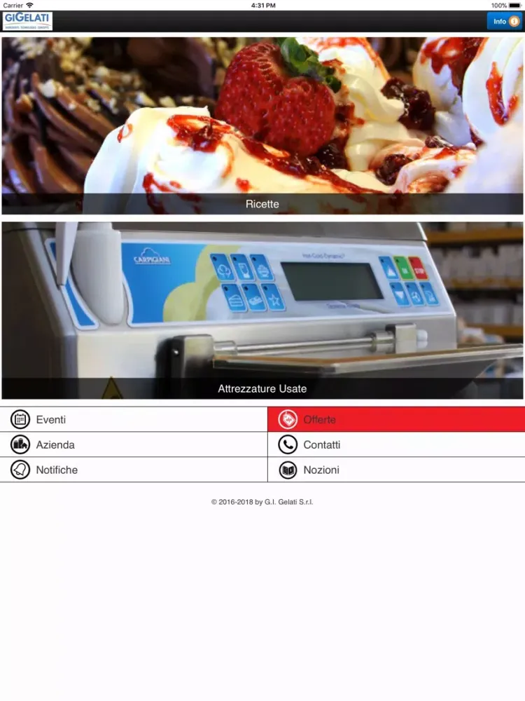Gi Gelati, l'App del Gelatiere iPad 应用截图