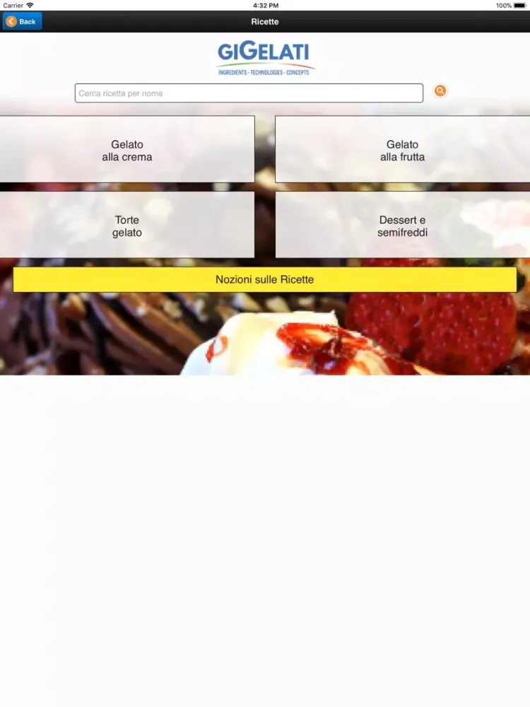 Gi Gelati, l'App del Gelatiere iPad 应用截图