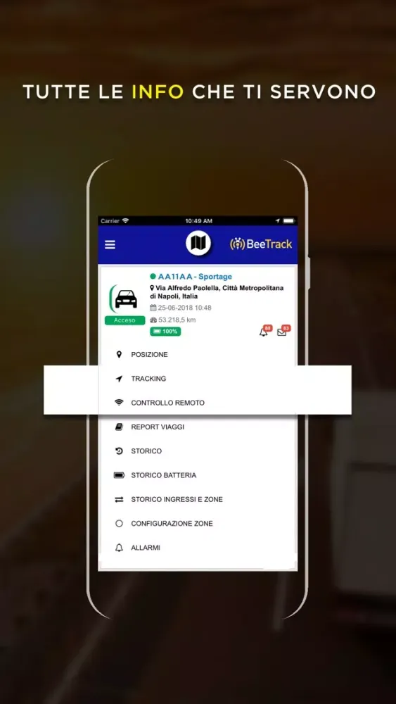 Tangkapan layar BeeTrack