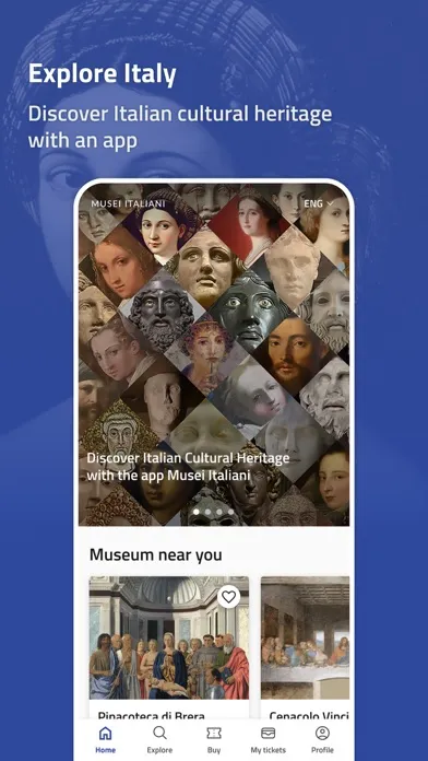 Capturas de tela do Musei Italiani