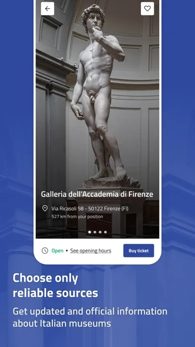 Capturas de tela do Musei Italiani