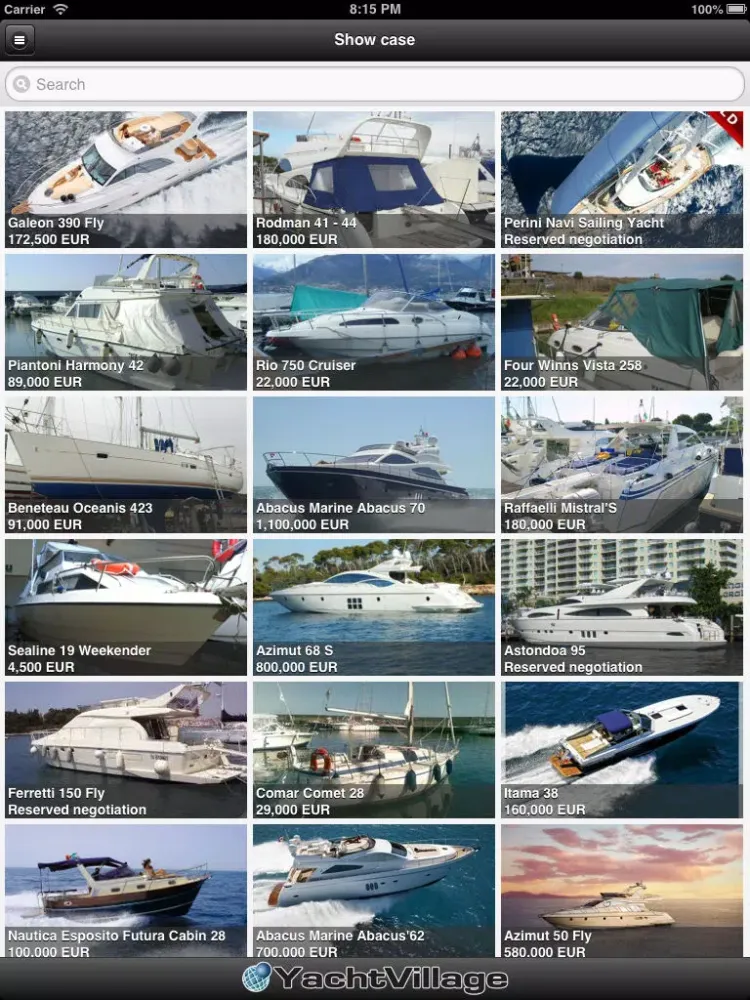Yachts Broker iPad  Screenshots
