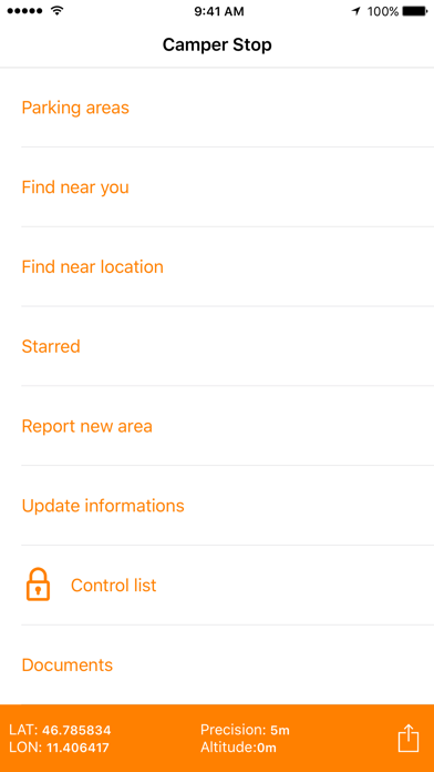 Screenshot di Camper Stop