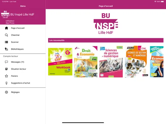 Captures d'écran de BU INSPÉ Lille HdF iPad 