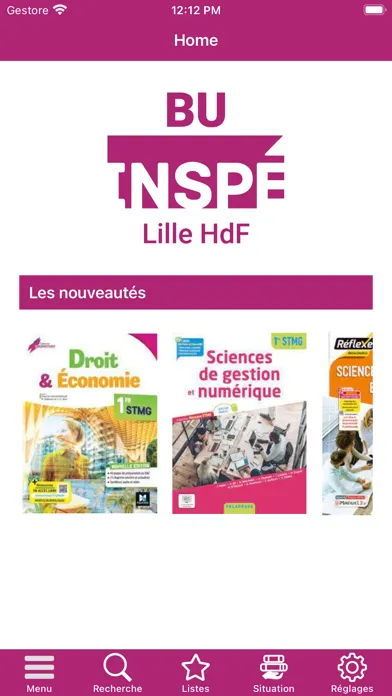 Captures d'écran de BU INSPÉ Lille HdF