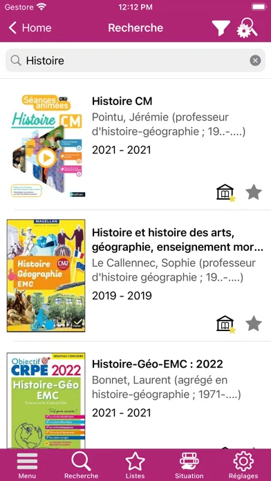 Captures d'écran de BU INSPÉ Lille HdF