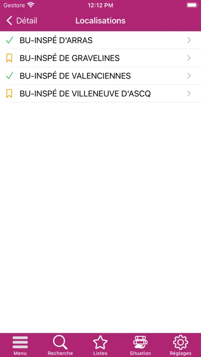Captures d'écran de BU INSPÉ Lille HdF