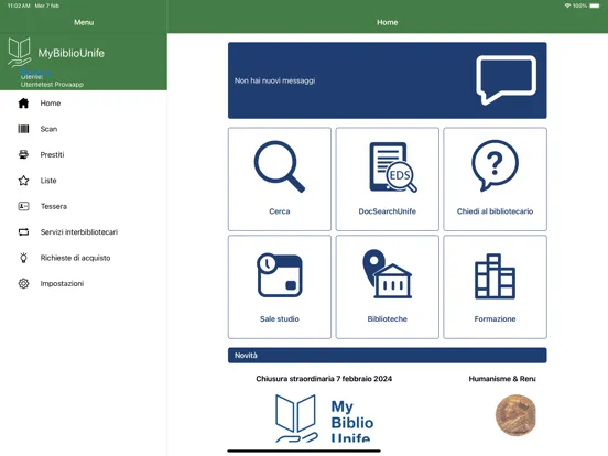 MyBiblioUnife iPad  Screenshots