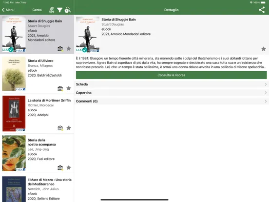 MyBiblioUnife iPad  Screenshots