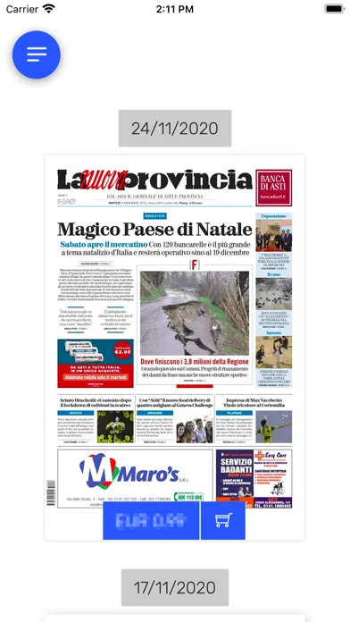 Tangkapan skrin La nuova Provincia