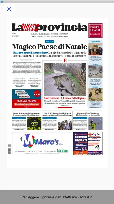 Tangkapan skrin La nuova Provincia