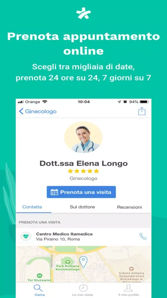 Tangkapan layar MioDottore: Prenota una visita