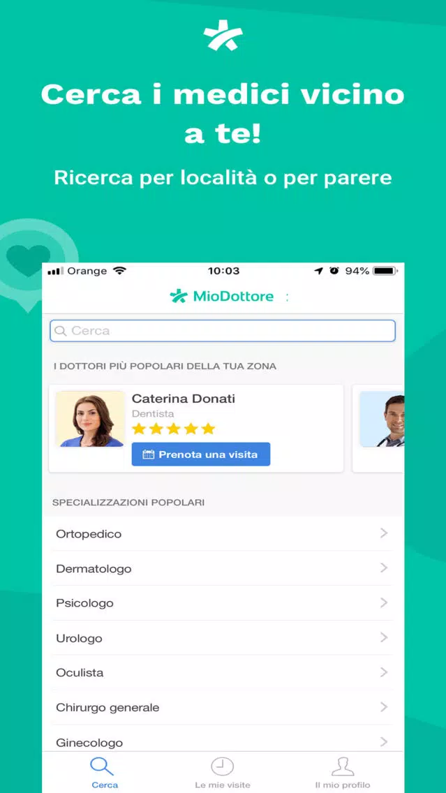 Capturas de pantalla de MioDottore: Prenota una visita