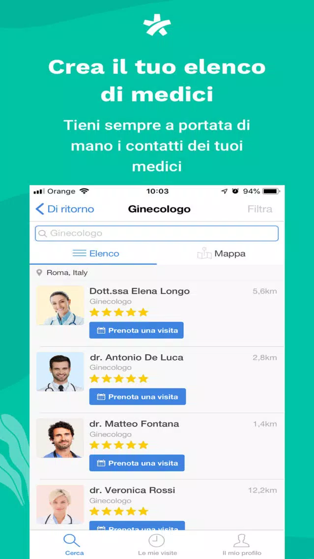 Capturas de pantalla de MioDottore: Prenota una visita